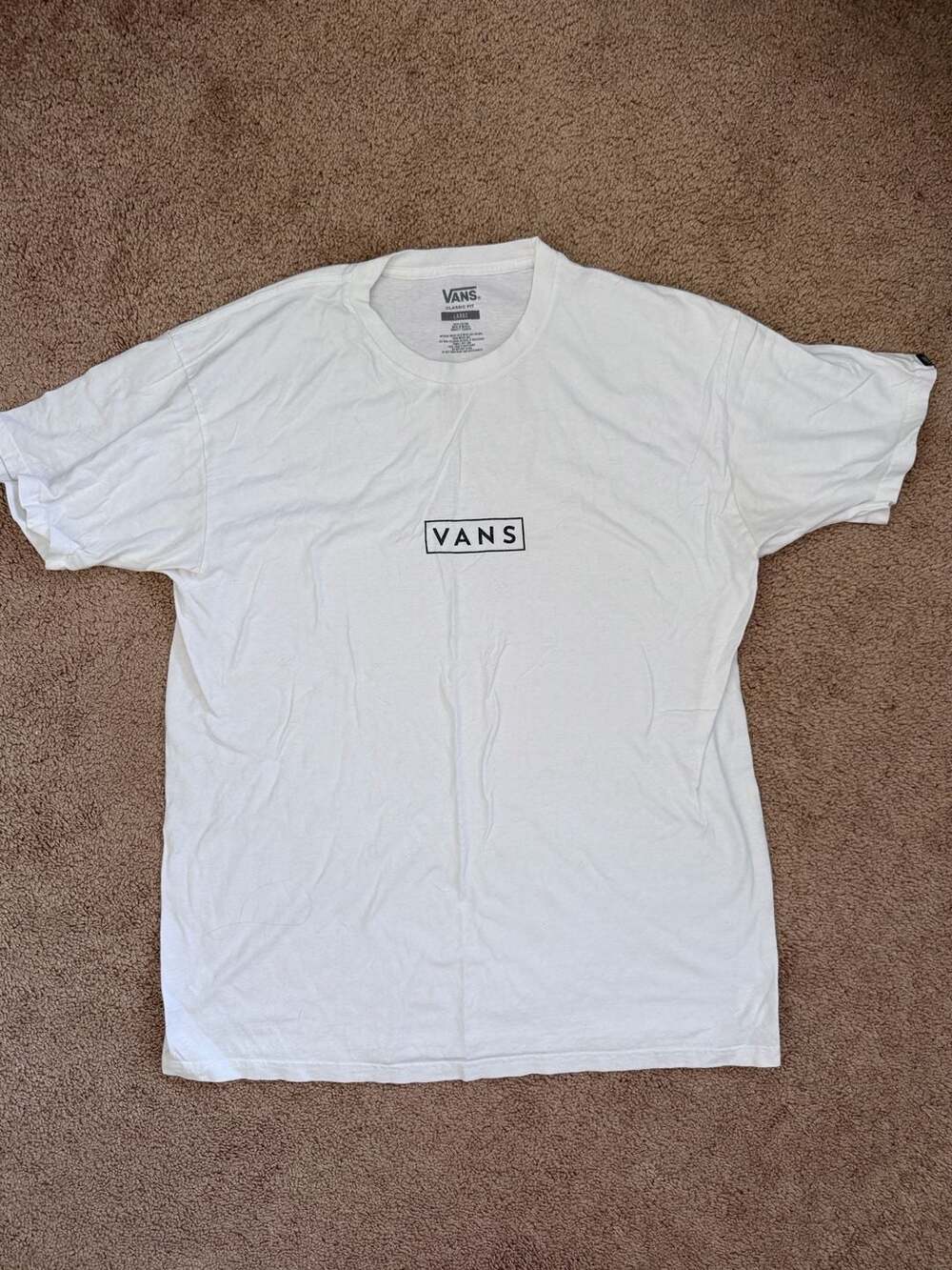 Vans Classic Fit Center Logo White T-Shirt
